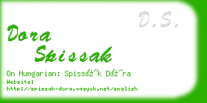 dora spissak business card